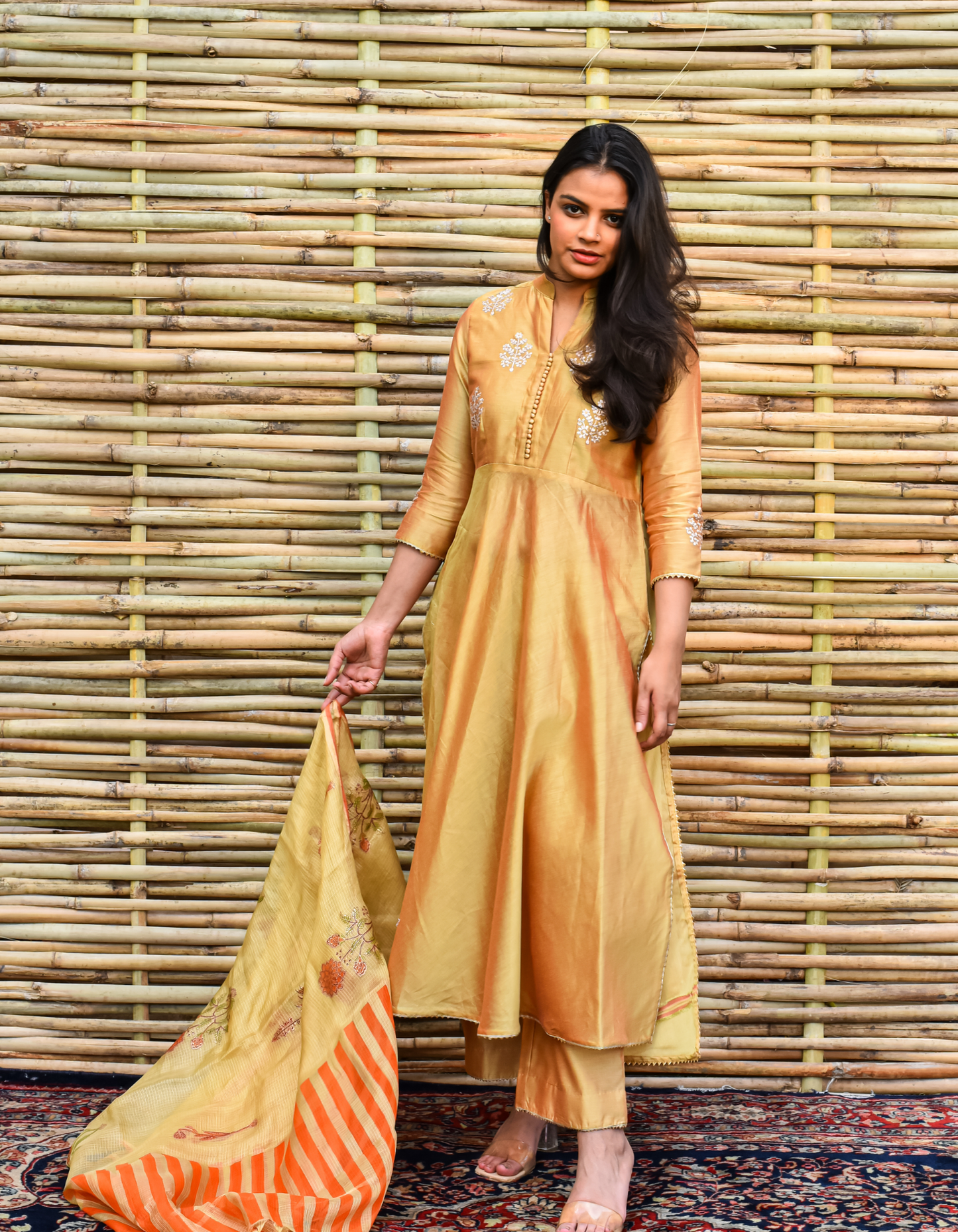 Ziya Chanderi Beige Full Set
