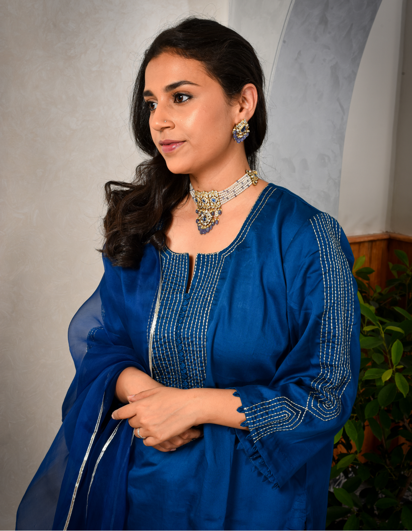 Blue Ayana Farshi Set