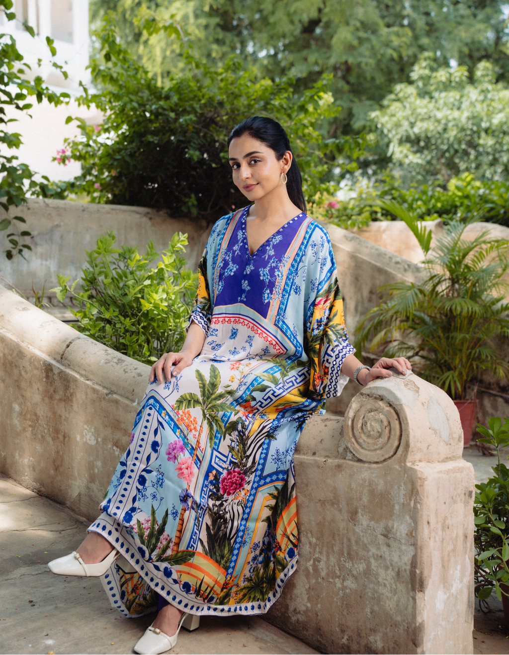 Inaya Purple Kaftan Set