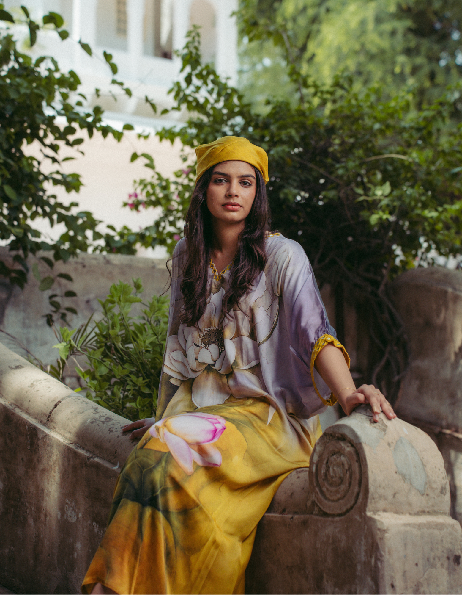 Inaya Yellow Kaftan Set