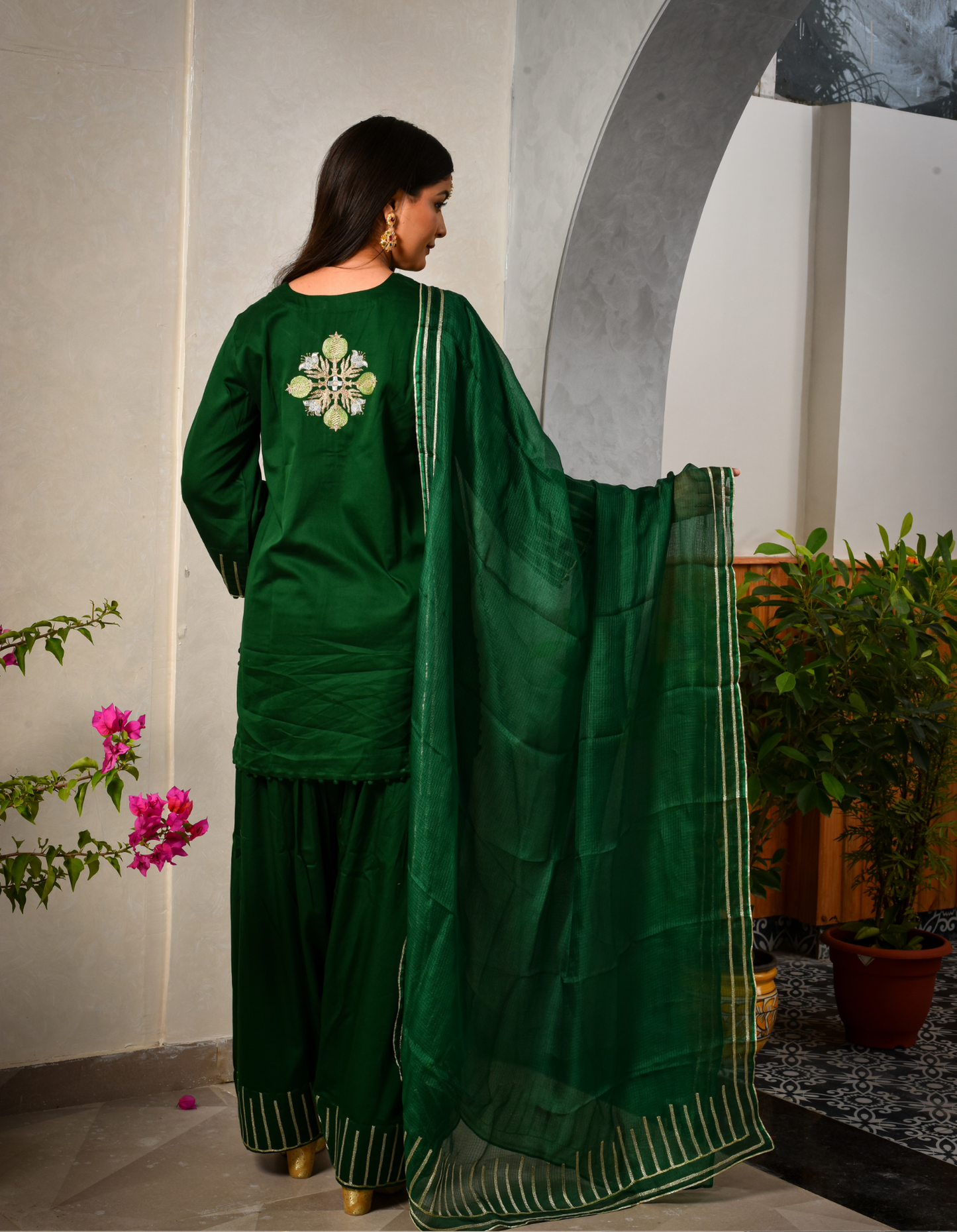 Green Ayana Farshi Set