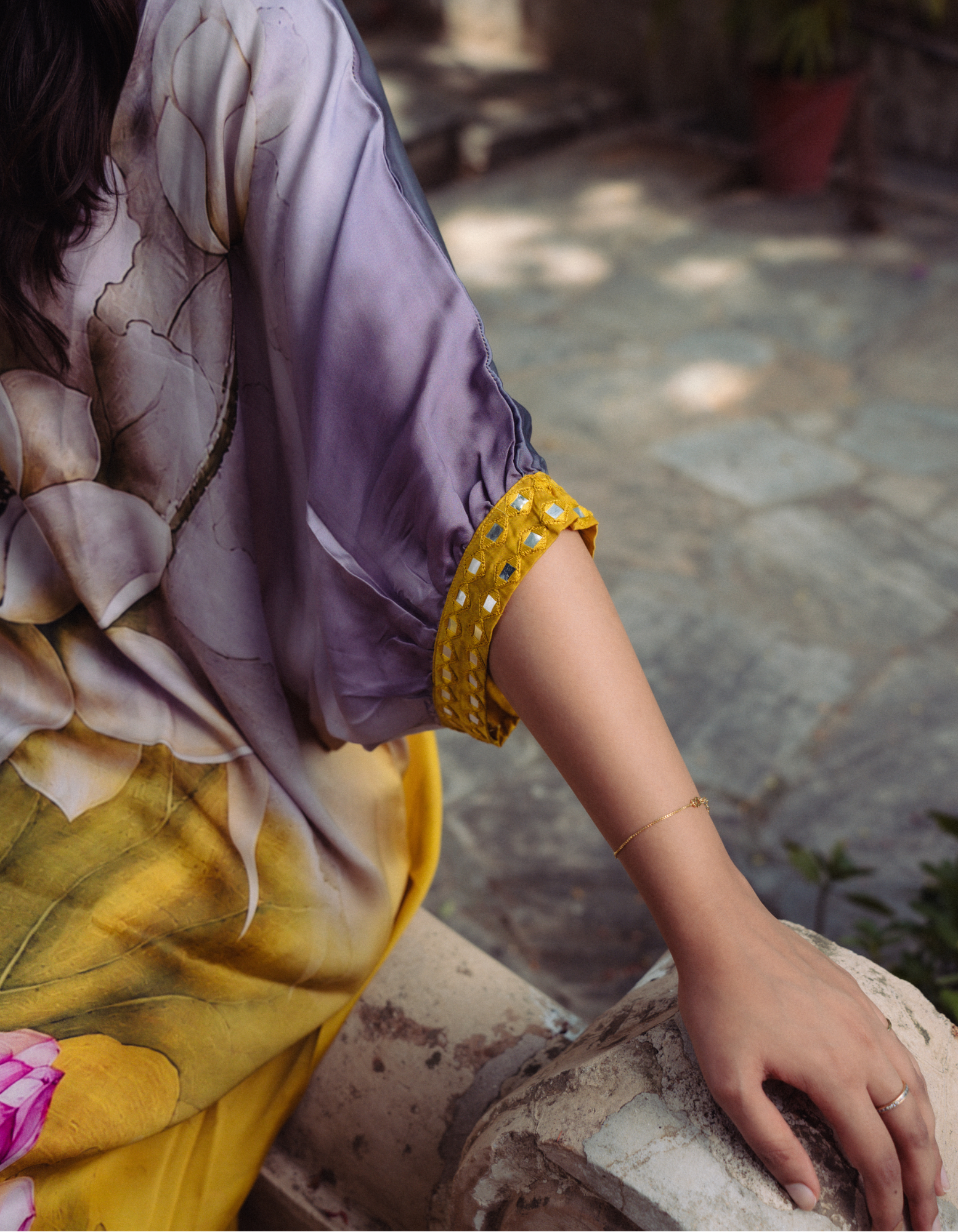 Inaya Yellow Kaftan Set