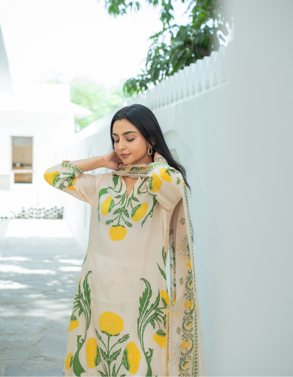 Inara Yellow Printed Full Set