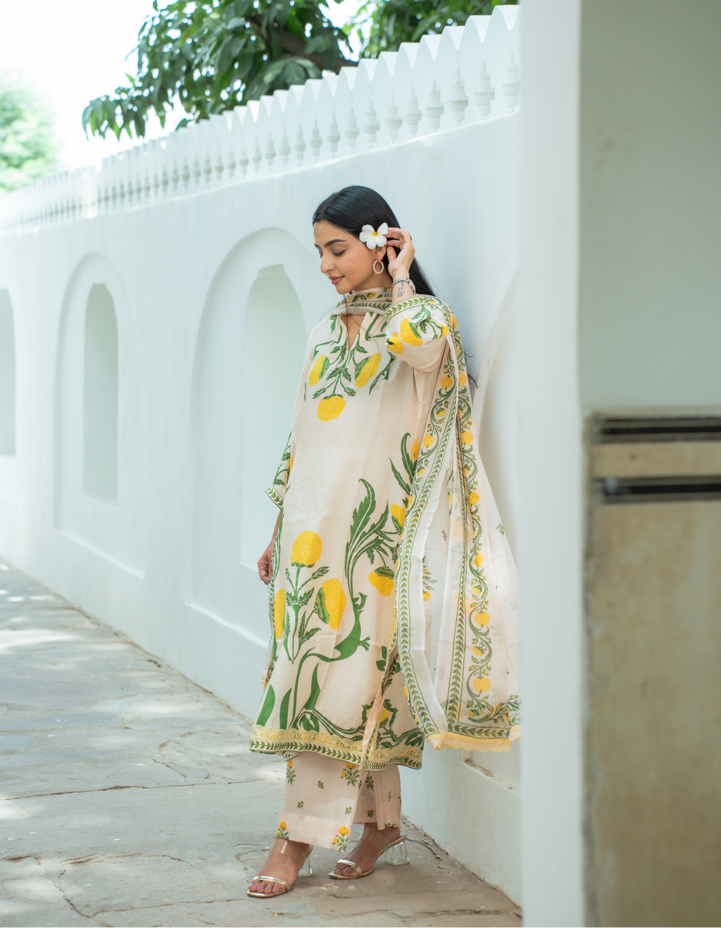 Inara Yellow Printed Full Set