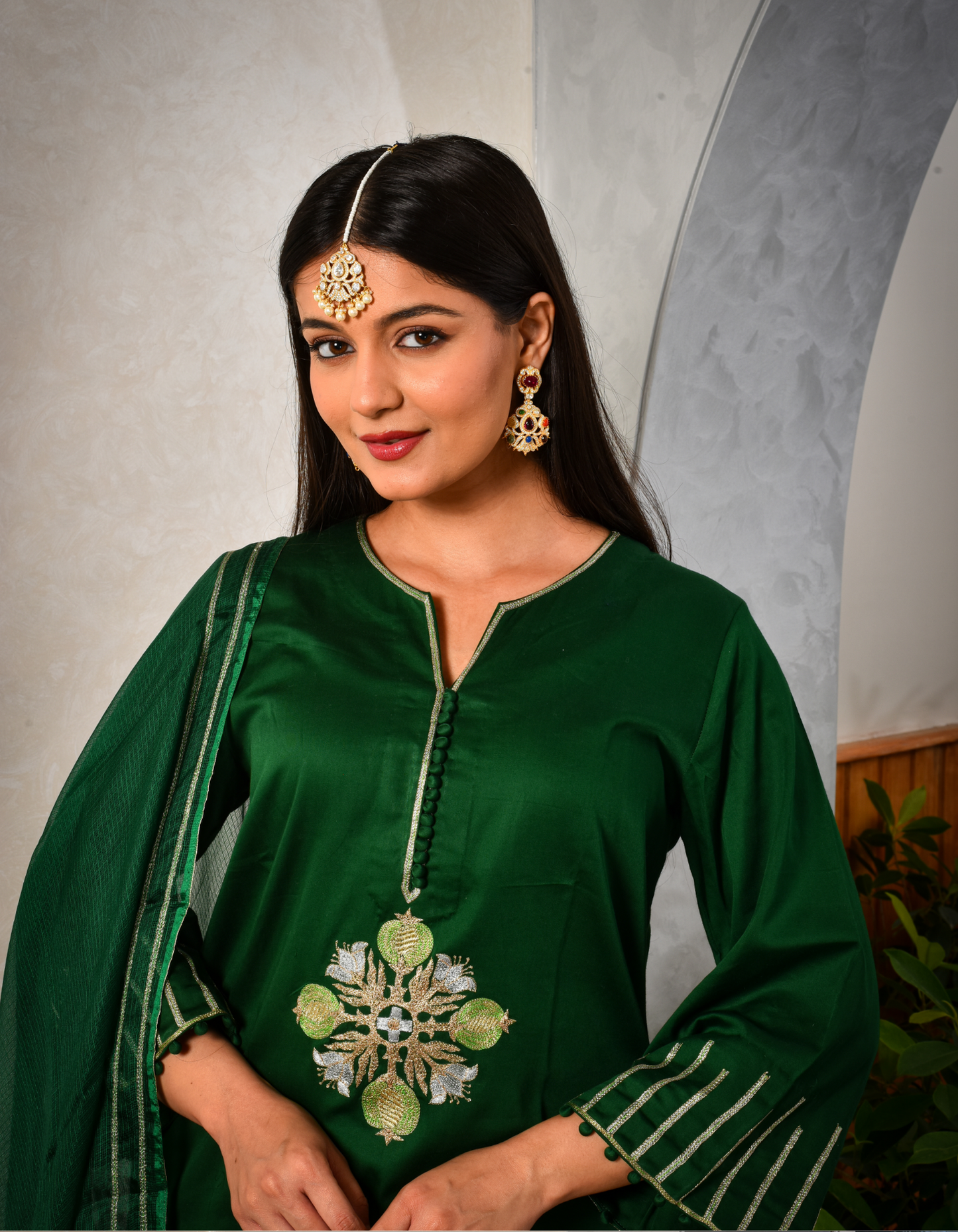 Green Ayana Farshi Set