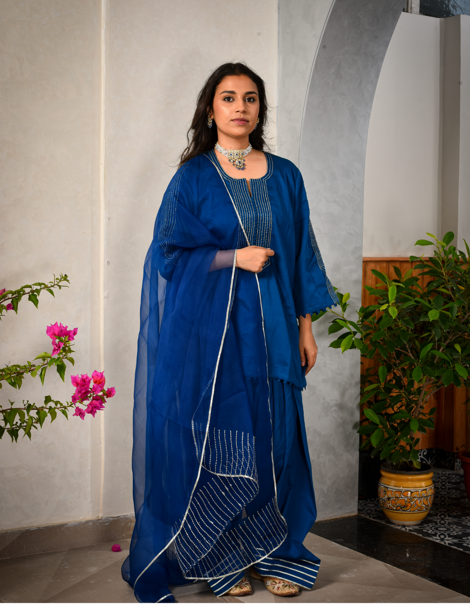 Blue Ayana Farshi Set