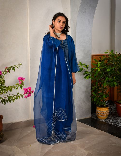 Blue Ayana Farshi Set