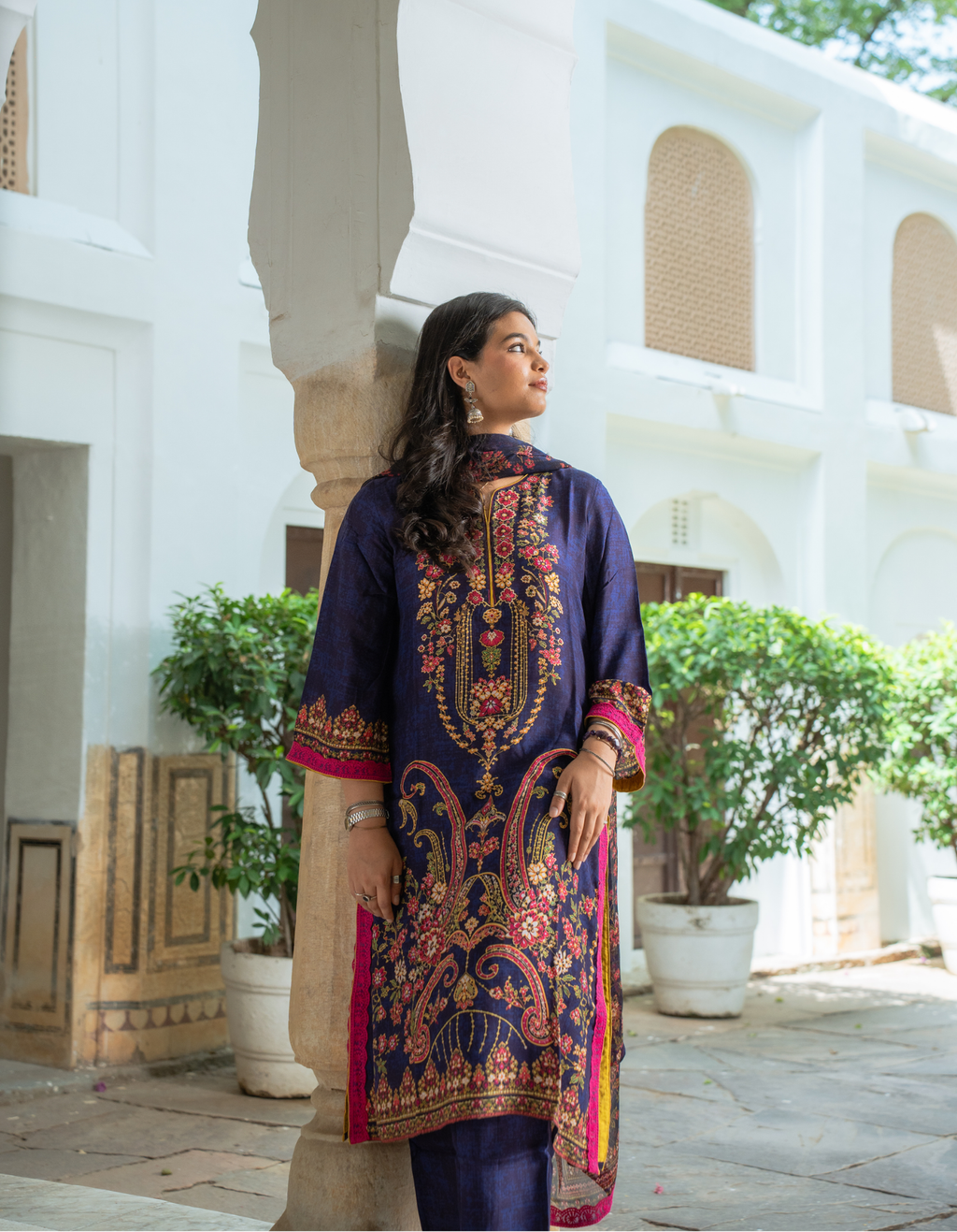 Inara Blue Printed Full Set