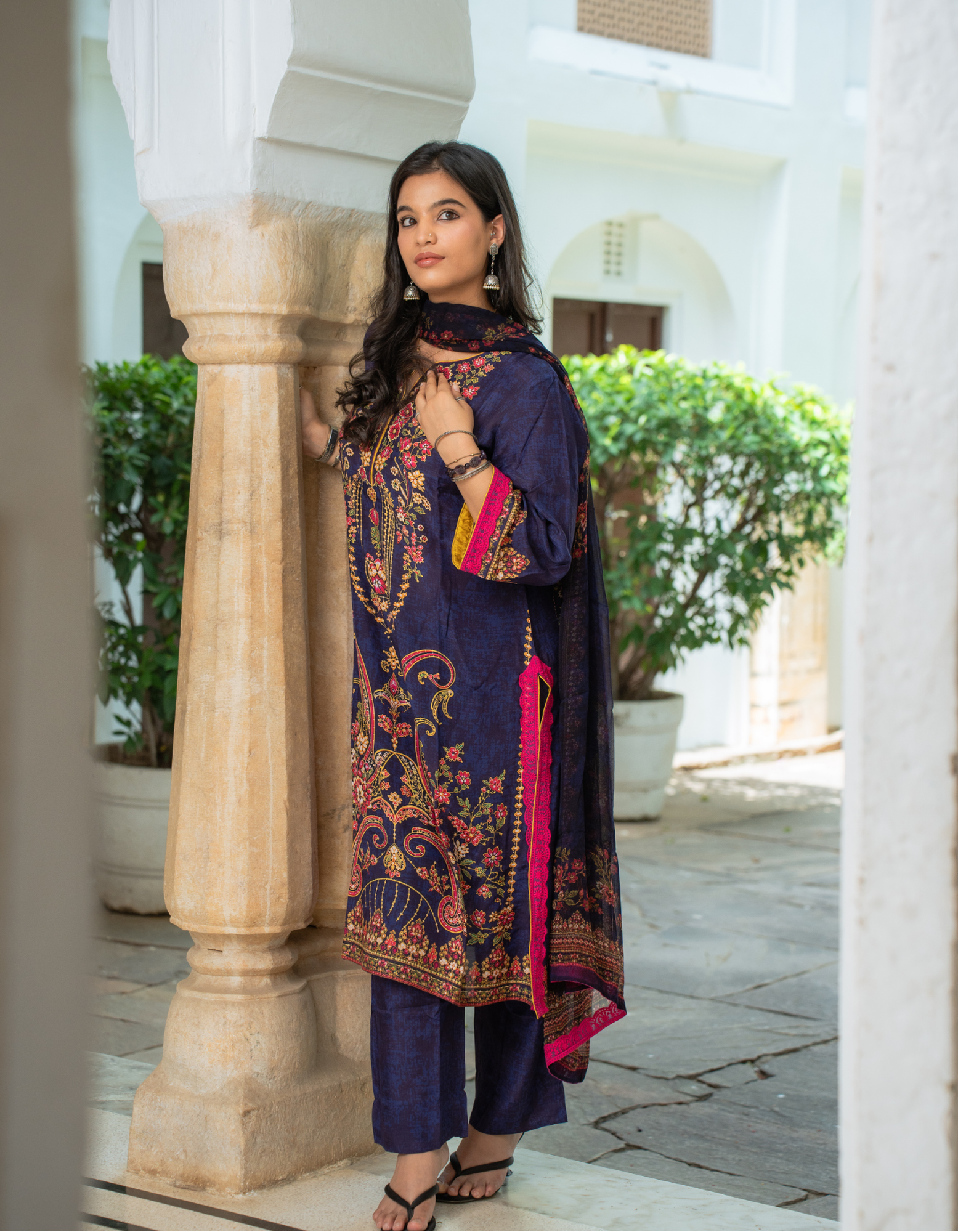 Inara Blue Printed Full Set