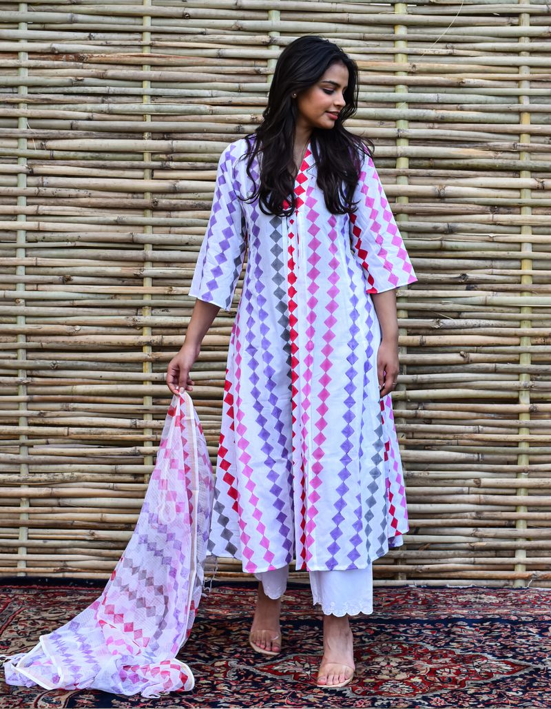 Lavanya RGB C-Kurta & Dupatta Set