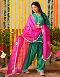 Green-Pink Fiza Farshi Set