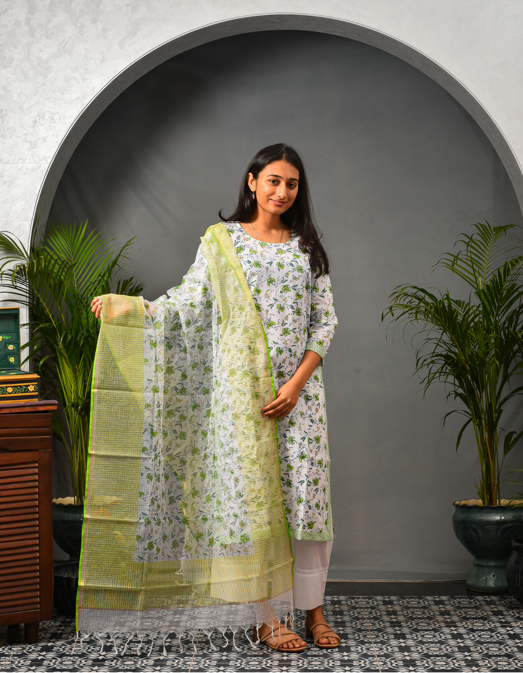 Saanjh Green Kurta & Dupatta Set
