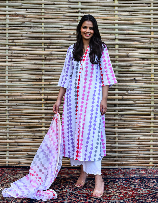 Lavanya RGB C-Kurta & Dupatta Set