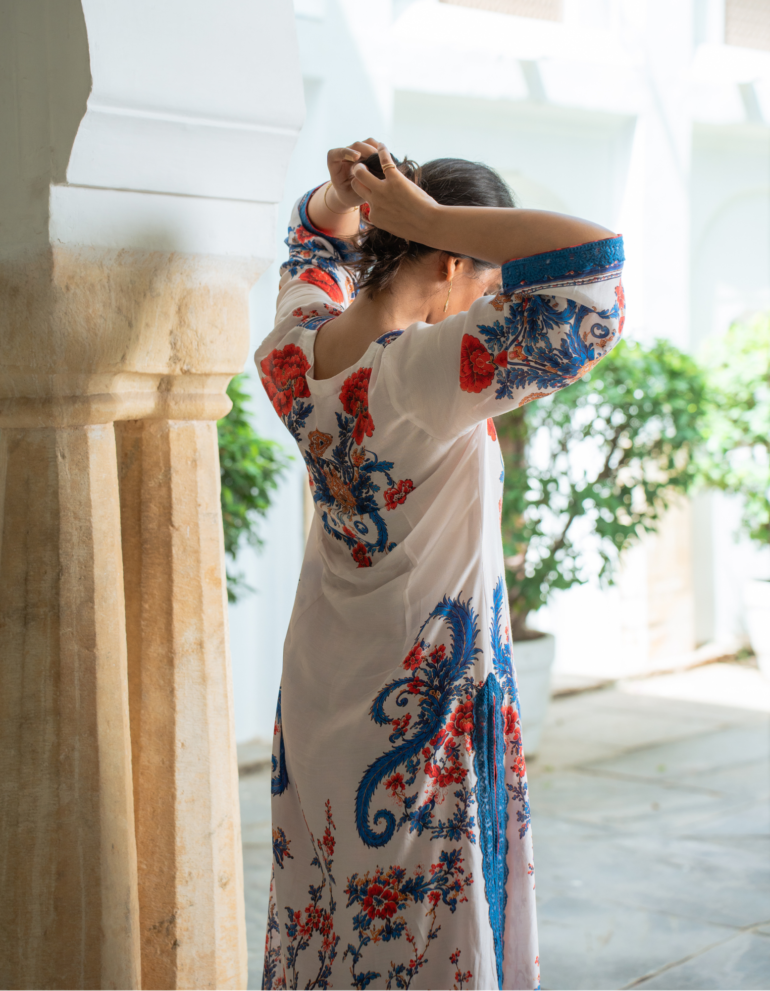 Inara White Printed Full Set