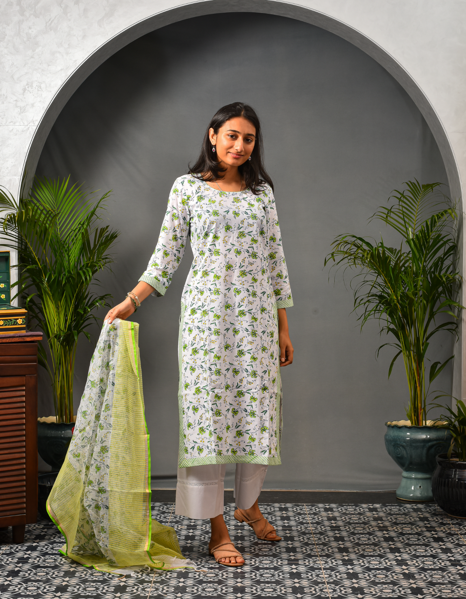 Saanjh Green Kurta & Dupatta Set