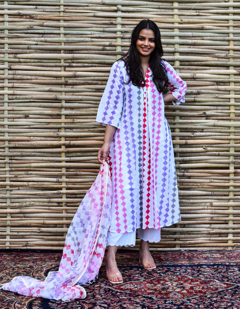 Lavanya RGB C-Kurta & Dupatta Set