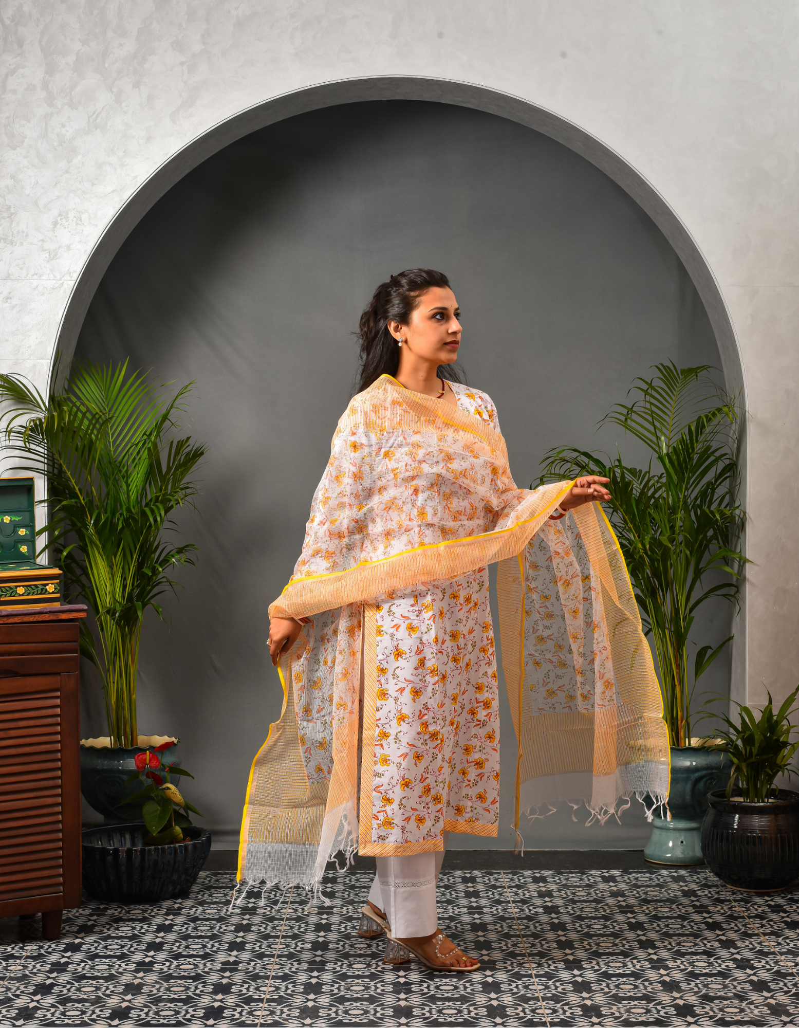 Saanjh Yellow Kurta & Dupatta Set