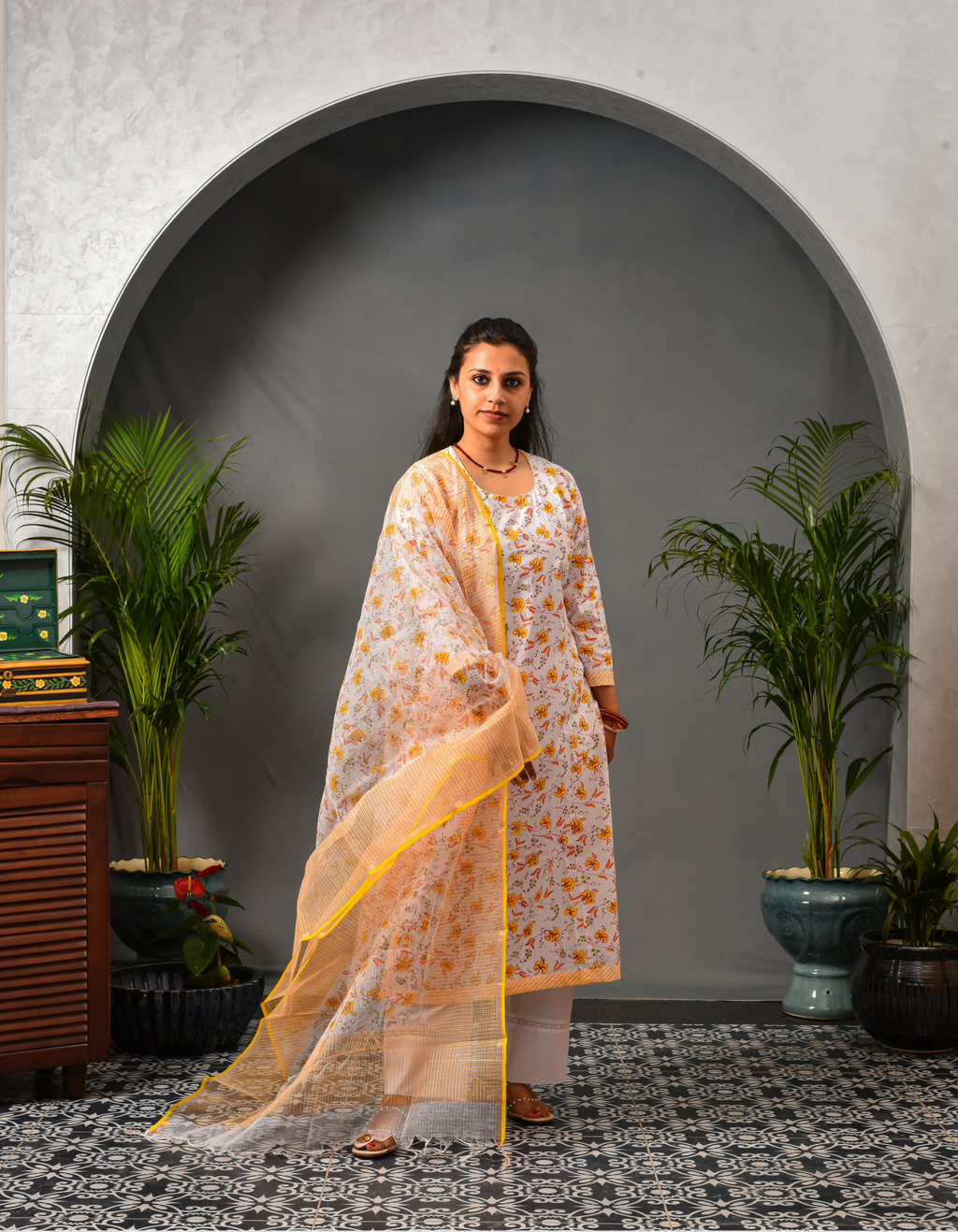 Saanjh Yellow Kurta & Dupatta Set