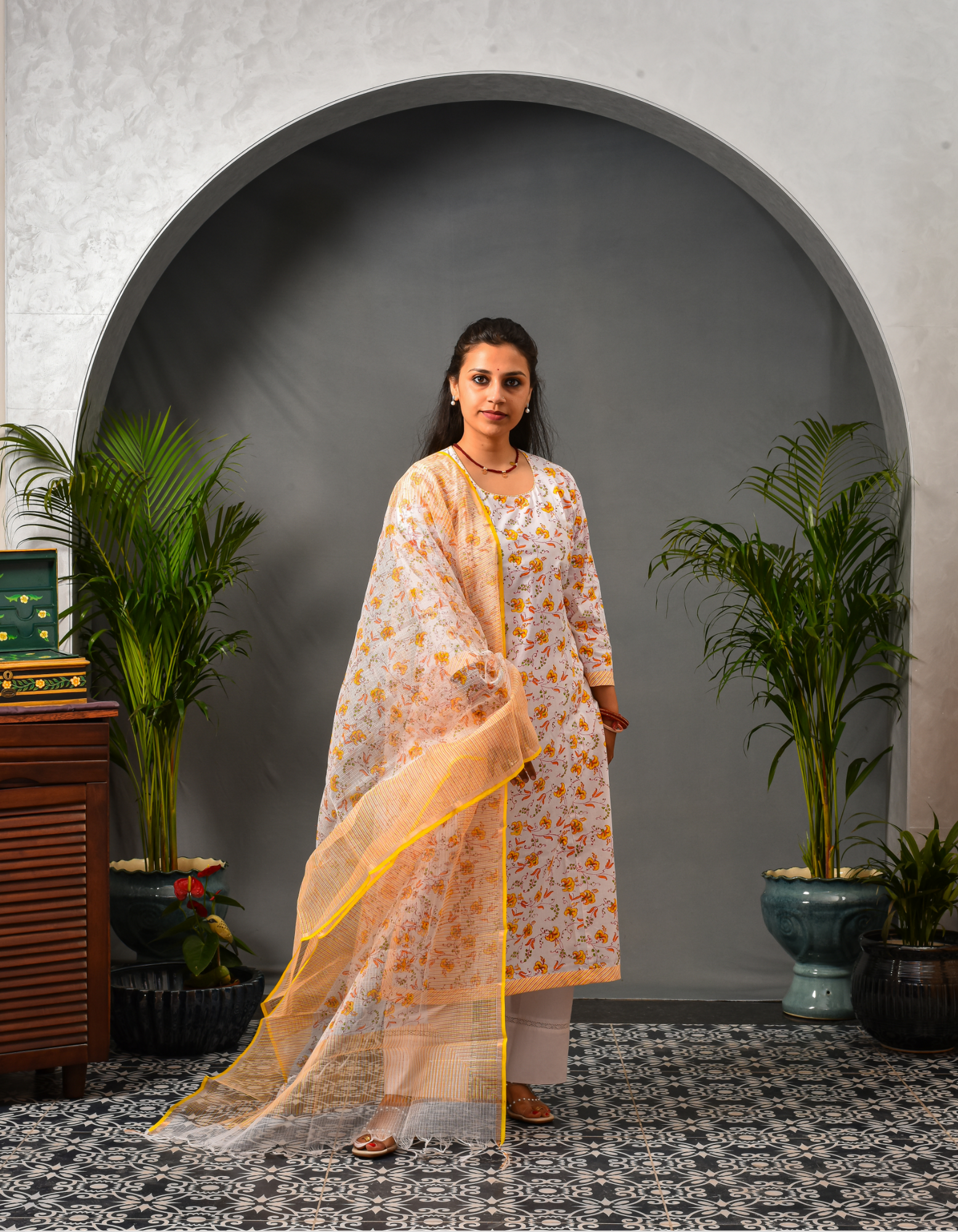 Saanjh Yellow Kurta & Dupatta Set