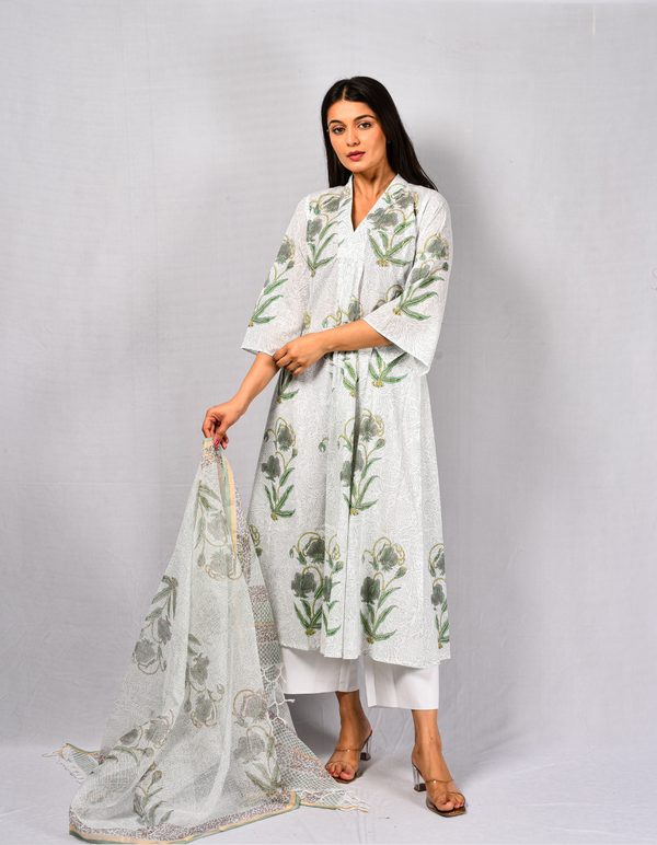 Saumya G C-Kurta & Dupatta Set