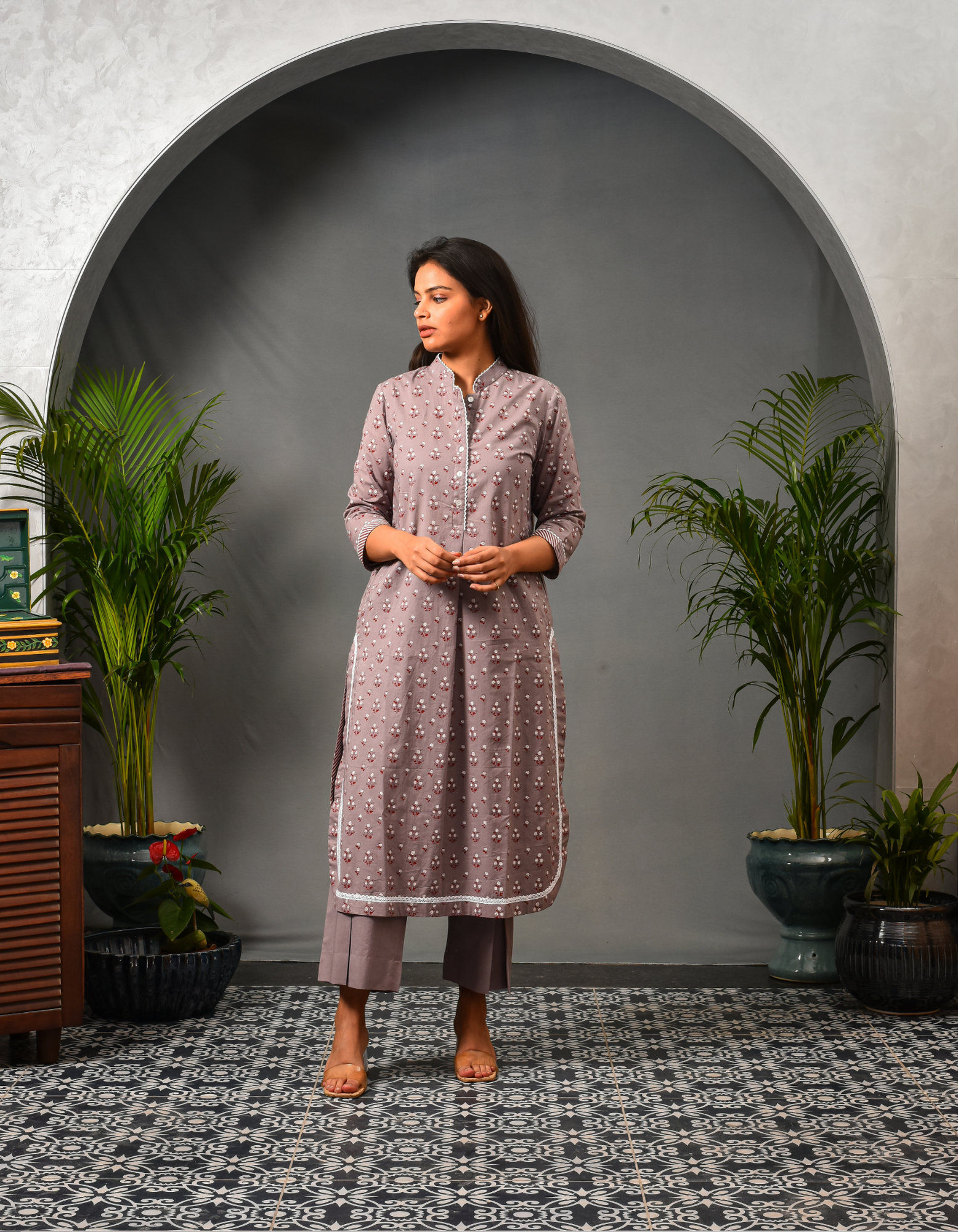 Nira Bre Mauve Kurta & Pant Set