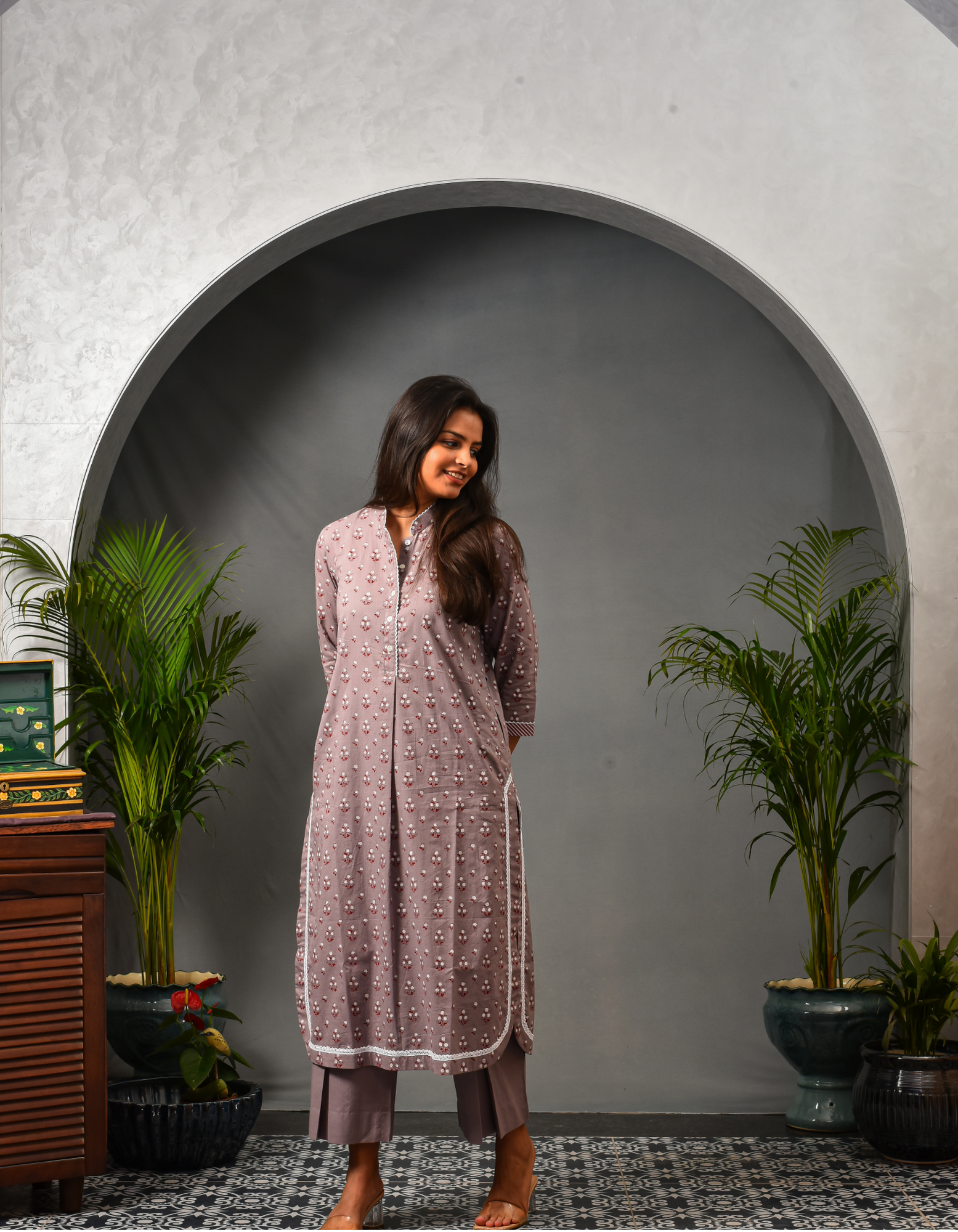Nira Bre Mauve Kurta & Pant Set