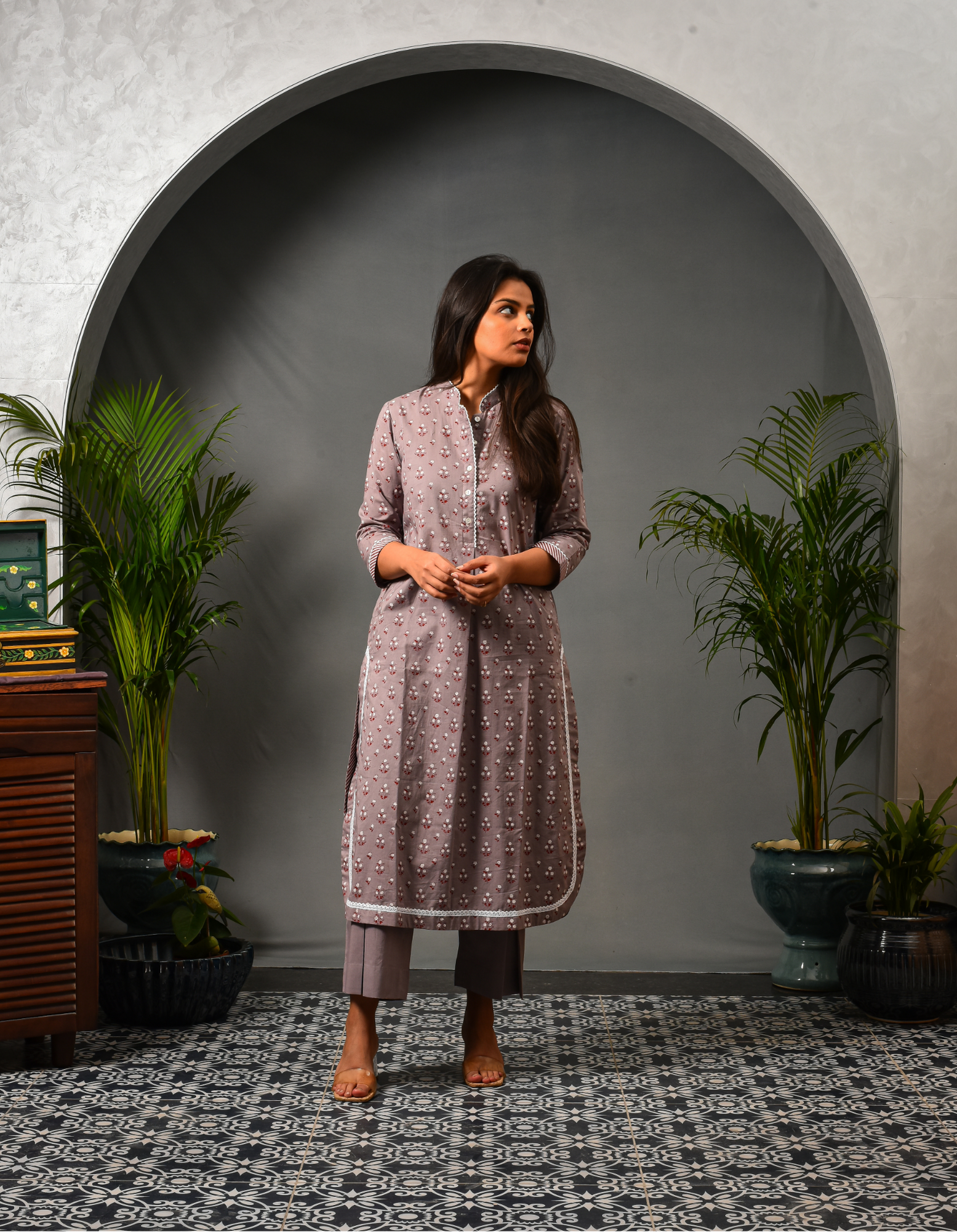 Nira Bre Mauve Kurta & Pant Set