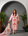 Nayera Pink Straight Kurta & Dupatta Set