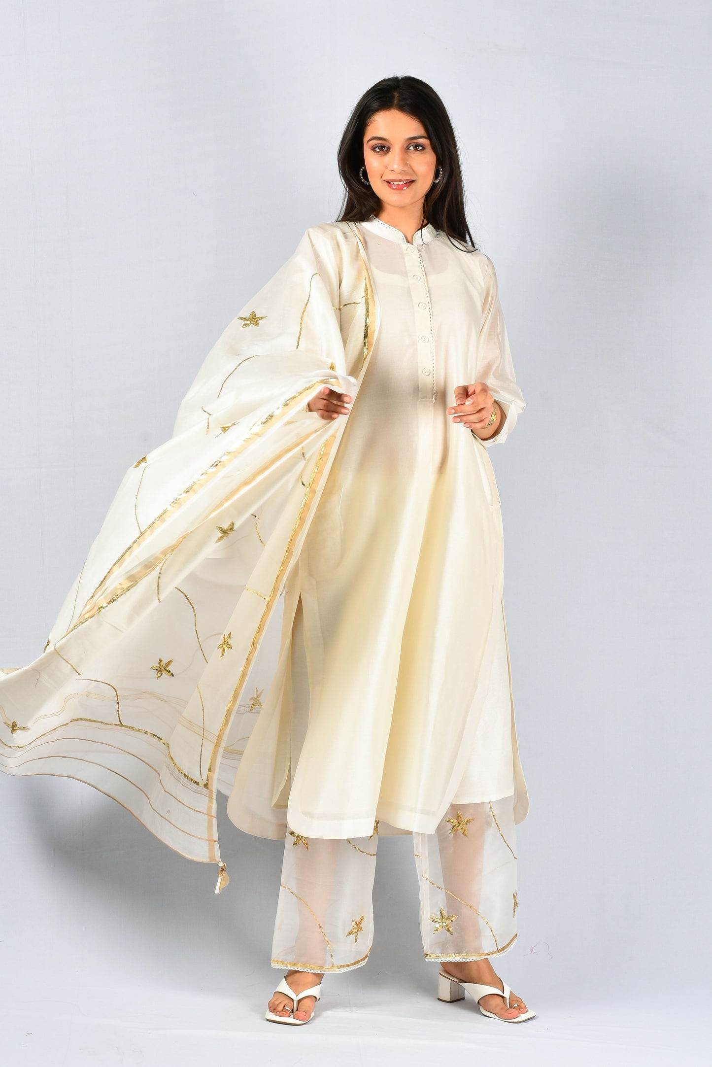 Meena Chanderi Kurta and Pant Set