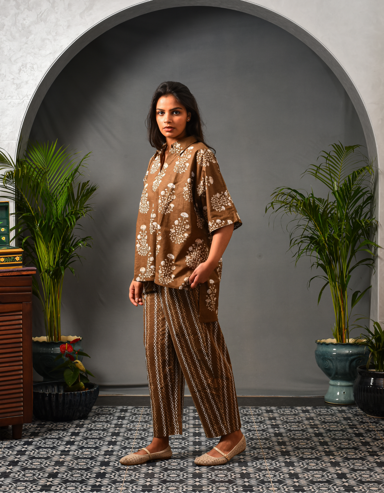 Tara Co-ord Set With Barrel Pants Set