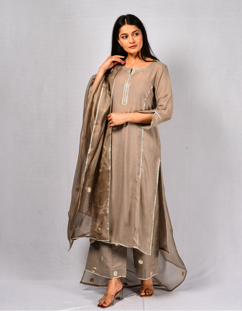 Ziya Grey Beige Bindu Full Set