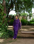 Aari Purple Farshi Set