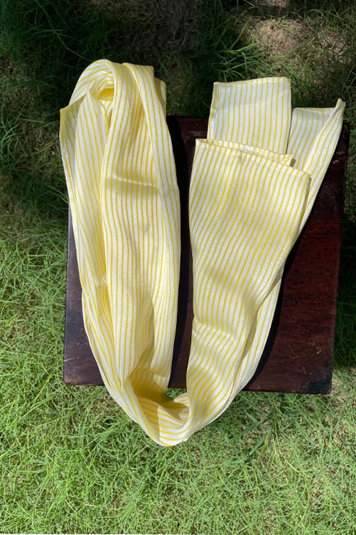 Yellow Striped Scarf Jaykirti