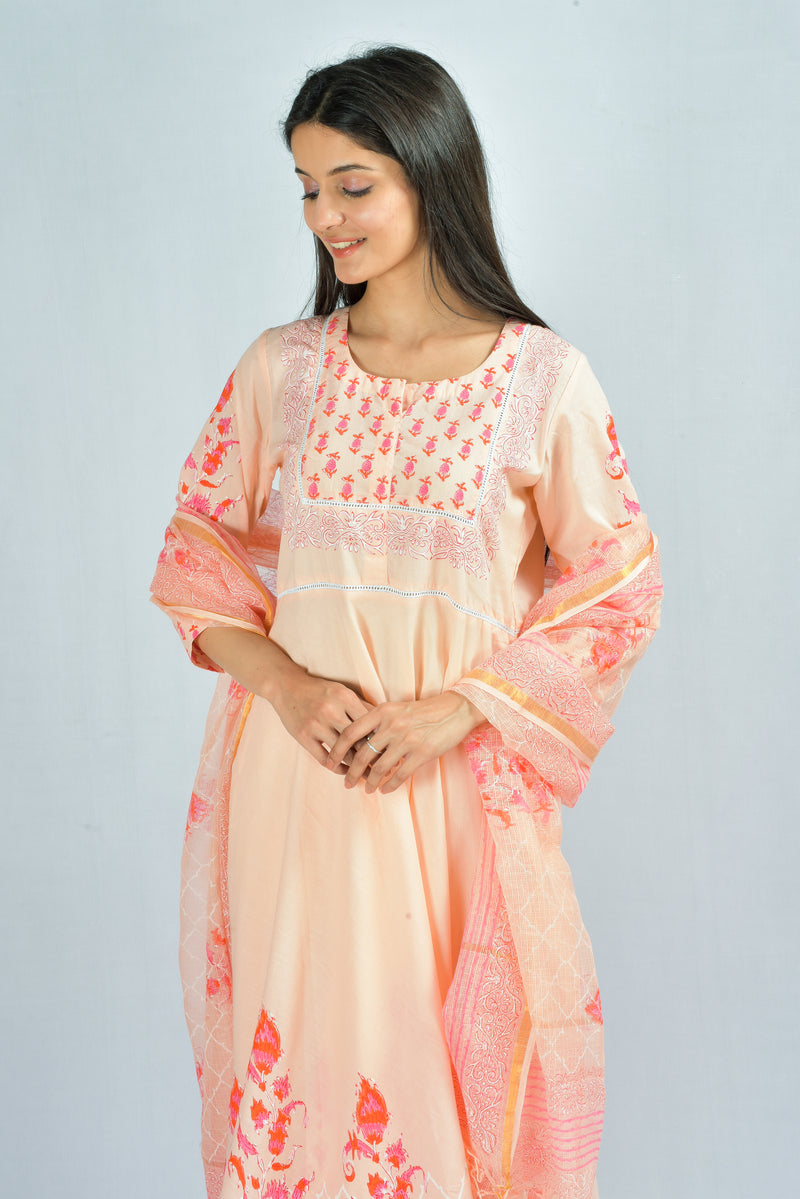 Hand Block Printed Ruhi Shambhavi Set Suit