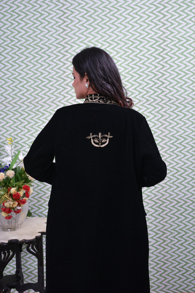 Velvet Arc Jacket Jaykirti Embroidered