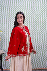 Paisley Cape Red Jaykirti Exclusive